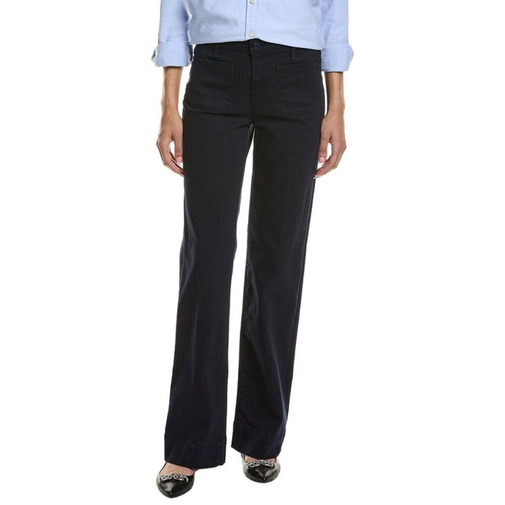 L’Agence Womens L'agence Nolan High-Rise Patch Pocket Wide Leg Pant, Navy